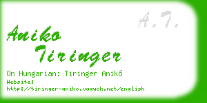 aniko tiringer business card